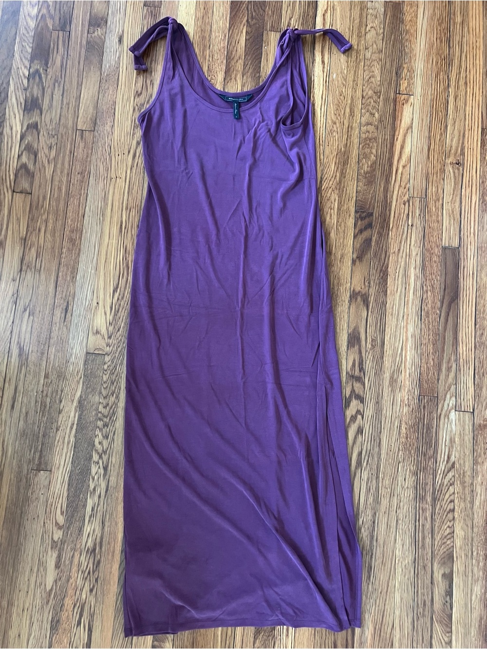 BCBG Maxazria Purple Tie-Shoulder Maxi Dress  - Women Size S